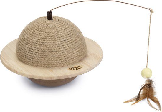 Designed by Lotte Krabbol Wiggly - Cat Scratching Post - Wood - 29.5x20cm - Cream