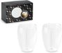 Merkloos Set van 10x dubbelwandige thee/koffieglazen 350 ml transparant