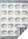 Klippan couverture de berceau en laine eco laine Hedgehog hérisson bleu 70x90cm