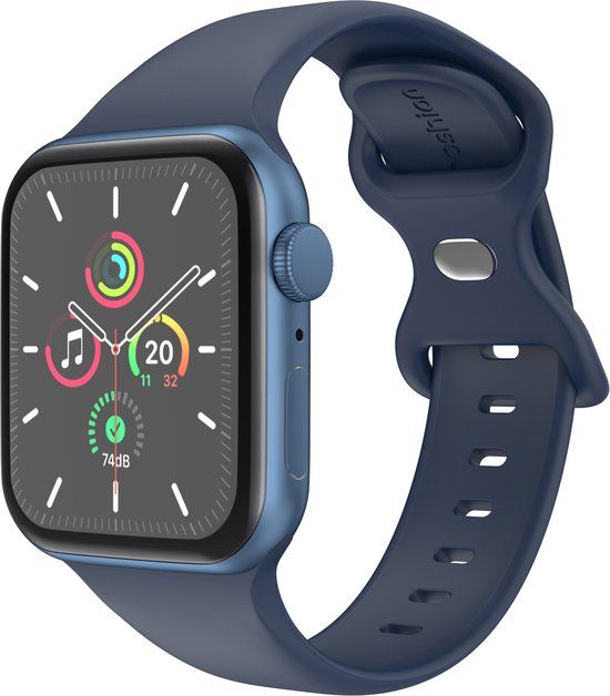 iMoshion Siliconen Bandje Apple Watch 42/44/45/49mm - Midnight - M/L