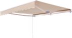 VEVOR Handbediende uitrolbare zonnescherm, 10 x 8 ft, voor terras buiten. Waterbestendig polyester zonnescherm voor terrasdeuren en ramen, met handmatige bediening, geschikt voor achtertuin, balkon