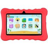 ELVANZA Kindertablet, 7-inch HD, Quad-core, Dubbele Camera, Wi-Fi, Rood