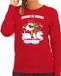 Bellatio Decorations Shoppartners Bv Foute Kerst sweater / kersttrui Drank en drugs rood voor dames - Kerstkleding / Christmas outfit L