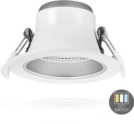 HLT Led Downlight - CCT Switch 9W - Wit - Dimbare optie