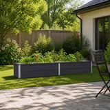 vidaXL Jardinière surélevée anthracite 160 x 40 x 24 cm métal