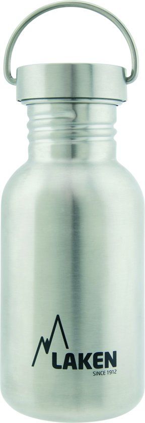 Laken RVS fles 500ml Basic Steel Bottle - RVS