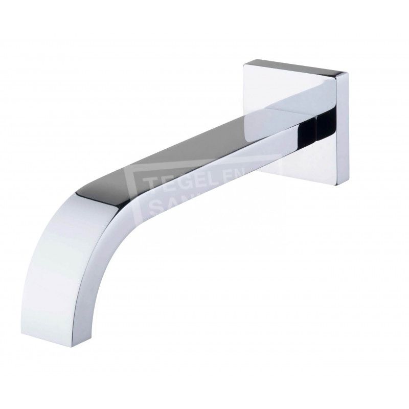 Wiesbaden Inbouw Uitloop Vierkant 30 cm Chroom