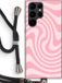 Case Company® - Samsung Galaxy S22 Ultra Case with Cord - Swirl Roos - Black Cord