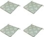 Merkloos Madison Napels Zitkussen Set van 4 Groen Katoen Vierkant 40x40x4cm Waterafstotend