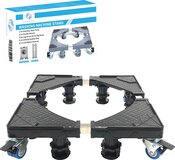 Fleau Home Wasmachine Verhoger PRO - Max 500KG - Met Wielen - Verstelbaar - Droger, Koelkast Kast - Meubelroller - Stapelkit - Opbouwmeubel - Zwart