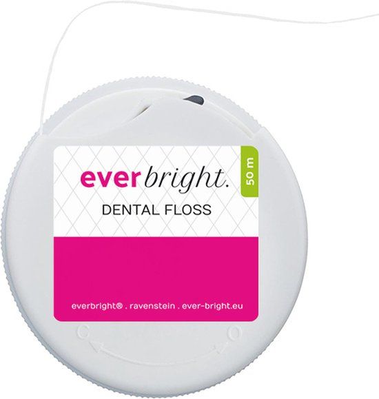 Everbright Waxed Floss Mint | Fluoride | 50 meter flosdraad | Sterk & Stevig | Mint