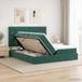vidaXL Opbergbed met hoofdeinde Donkergroen 200 x 200 cm Fluweel