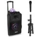 Pyle Partybox, Bluetooth luidspreker groot, 700 W - Boombox - met oplaadbare batterijen & microfoon set, draagbare muziekbox, karaoke box - met gekleurde led, PA-systeem- met USB, SD, FM, BT, AUX