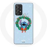 Maniacase Hoesje voor Samsung Galaxy A33 5G Stitch sneeuw merry christmas blauw