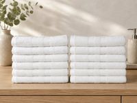The Linen Room Hotellijn handdoeken – 50 x 100 cm – Set van 12 – 100% Katoen – 500 GSM – Wit