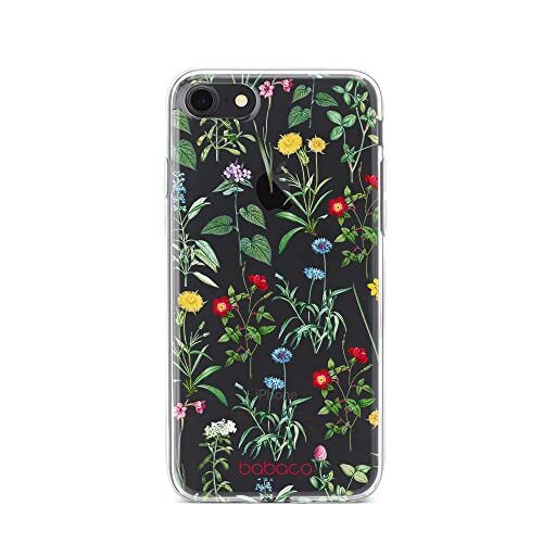 BABACO ERT GROUP mobiel telefoonhoesje voor Iphone 7/8/ SE 2/ SE 3 origineel en officieel erkend Babaco patroon Flowers 042 optimaal aangepast aan de vorm van de mobiele telefoon, gedeeltelijk bedrukt