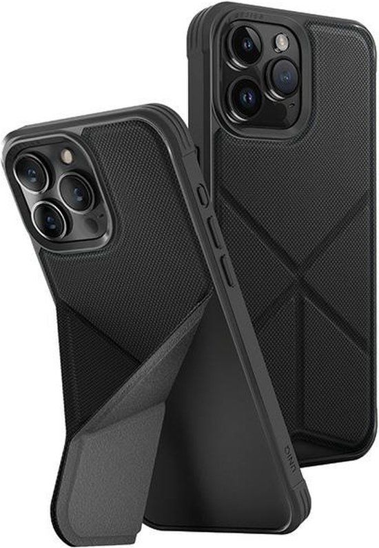 UNIQ Transforma Back Cover hoesje met MagSafe voor Apple iPhone 15 Pro Max - Zwart