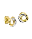 The Jewelry Collection Oorknoppen Diamant 0.02ct (2x0.01ct) H Si - Bicolor Goud