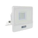 V-TAC 20W LED-schijnwerper met Samsung chip met PIR-sensor, waterdicht, koud wit licht
