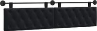 vidaXL - Hangend hoofdbord - Zwart - Fluweel