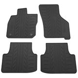 Seat 5FB061500B041 rubberen vloermatten, premium all-weather matten, 4 x rubberen matten, met Leon opschrift, alleen voor Mild-Hybrid