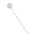 Mopec kralennaalden, rond, 48 stuks, metaal, parelmoer, 9,00 x 6,00 x 2,50 cm