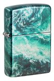 Zippo Stormaansteker, Rogue Wave, 540° Tumbled Chrome, Fusion, navulbaar, herbruikbaar, windbestendig design, cadeaudoos, gemaakt in de VS