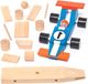 Merkloos Voiture de course kit de bricolage en bois pour enfants à bricoler et décorer - Cadeau de fête des pères - couleurs bois - 175 cm