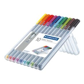 Staedtler triplus fineliner 334 - 10 stuks - grijs
