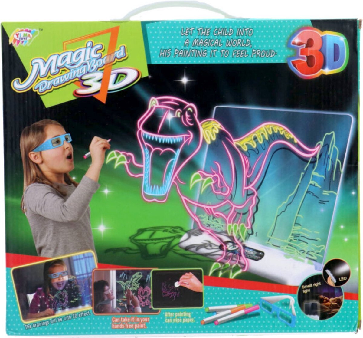 yi ma toys 3D Magic tekenbord Dino