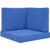 Coussin de canapé d'extérieur 3 pièces bleu royal Polyester
