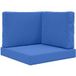 Coussin de canapé d'extérieur 3 pièces bleu royal Polyester