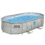 Bestway Power Steel Swim Vista Series 16' x 10' x 42" Oval Pool Set