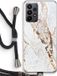 Case Company - Samsung Galaxy A23 Case with Cord - Gold Marble - Black Cord - Full Protection