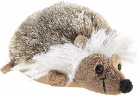 Heunec Pluche egel knuffel liggend 12 cm