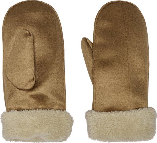 Only Nicki Faux Suède Wanten Dames Lichtbruin M/L