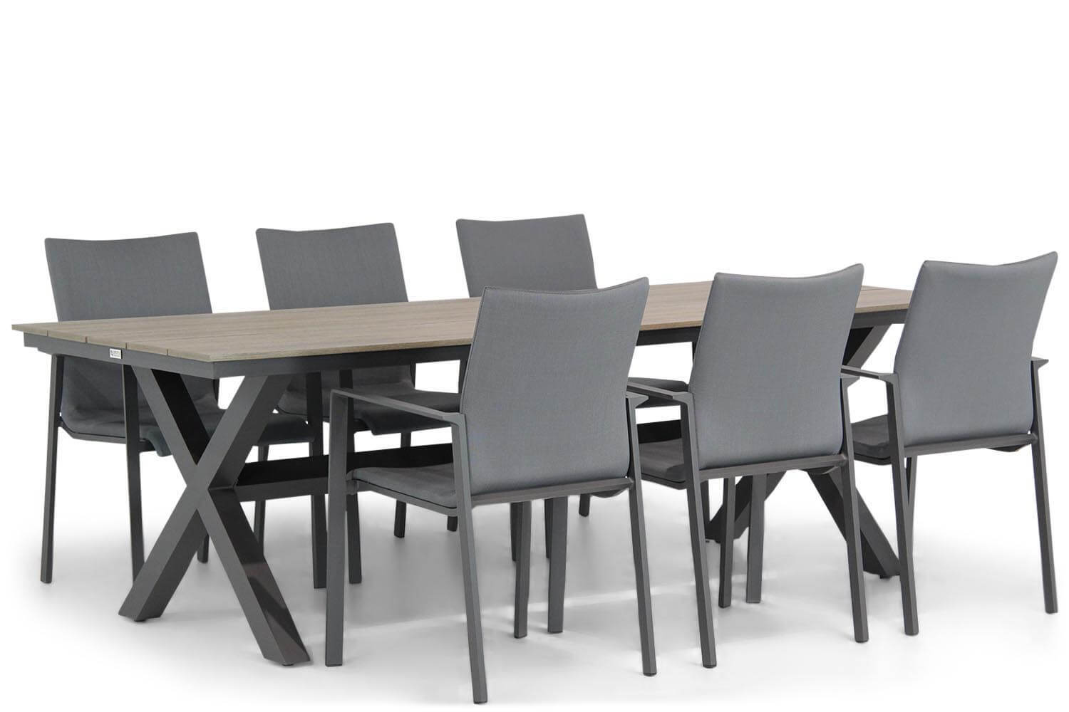 Lifestyle Garden Furniture Rome/Forest 240 cm dining tuinset 7-delig