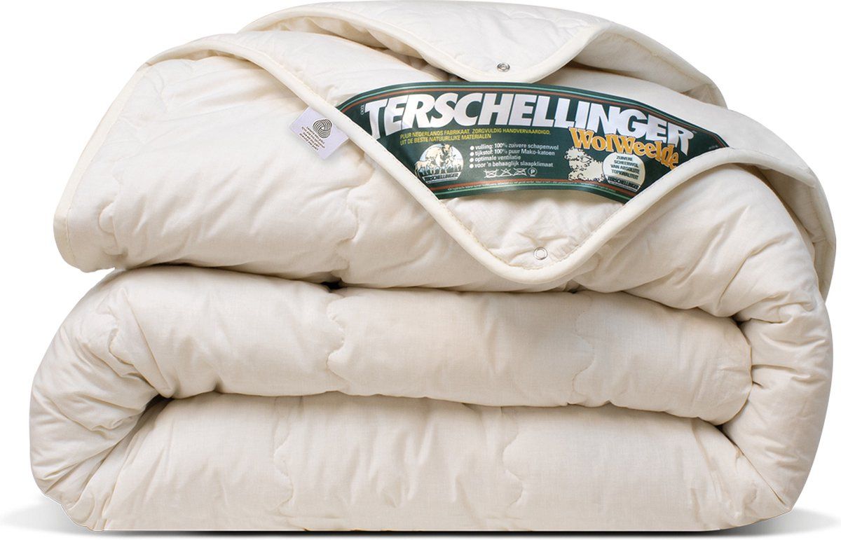 Terschellinger Wolweelde Terschellinger Luxe 4-Seizoenen 100% IWS Zuiver Scheer Wollen Dekbed - 240x200 cm - Lits-jumeaux