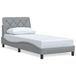 VidaXL Bedframe Lichtgrijs Stof 90x200 cm