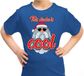Bellatio Decorations Foute kersttrui shirt - This dude is cool - met stoere Santa - blauw - voor kinderen - kerstkleding 116/134