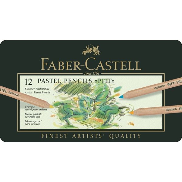 Faber-Castell Pitt Pastel Potloden - 12 stuks - Multi-Color