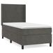 vidaXL Boxspring met matras fluweel donkergrijs 90x190 cm
