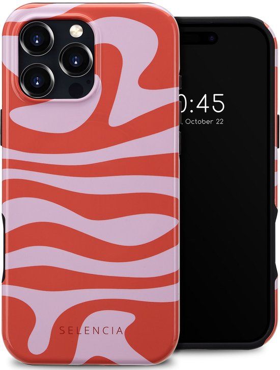 Selencia Hoesje - Geschikt voor Apple iPhone 16 Pro Max - Backcover geschikt voor MagSafe - Dream Swirl Pink