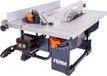 FERM - TSM1036 - Zaagtafel - 200mm - 800W - Inductiemotor - Verstelbaar - werkblad - 0 - 45° - Inclusief - Ø200mm 24T zaagblad - Verstekgeleider - Parallelgeleider - Duwstok - stofzuigaansluiting - Afmeting tafel - 505x373 mm