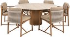 4 Seasons Outdoor Colorado Marina dining tuinset 160xH75 cm rond 7 delig keramiek amber