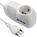 Electraline 62024 meervoudige contactdoos 3-voudig 1 Schuko + 2 tweepolig 10/16A - kabel 1 m