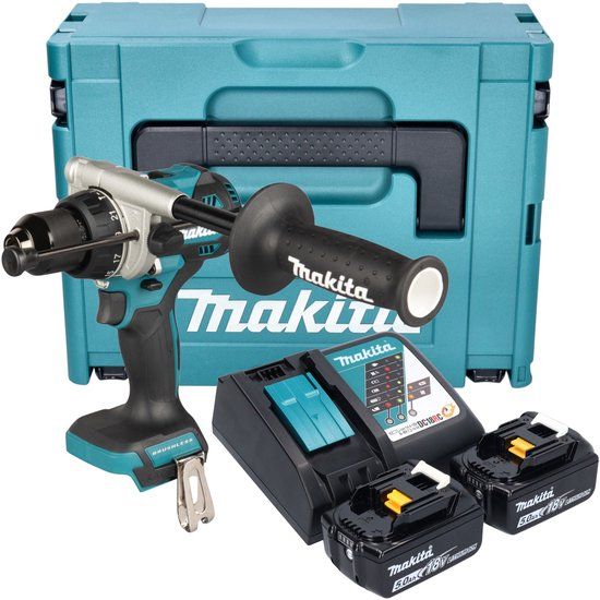 Makita DHP492RTJ Accu klop-/schroefboormachine 18V 5.0Ah in Mbox
