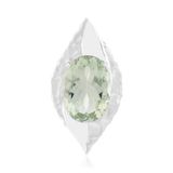 Cavill - Zilveren Hanger met 9,512 ct Groene Amethist Ovaal - 925 Sterling Zilver Palladium - Handgemaakt Brazilië
