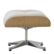 Vitra Eames Lounge Chair Ottoman Châtaigne Naturelle - Nubia Crème Perle - Poli