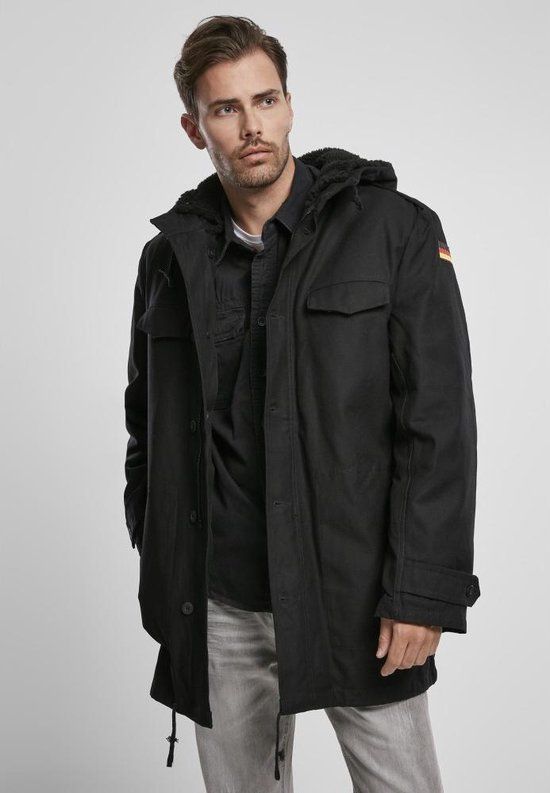 Brandit Urban Classics Parka jas -2XL- Flag Zwart